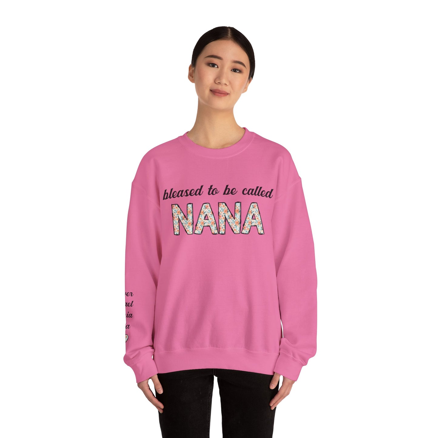 Personalized Bleased to be called Nana, Personalized Nana Sweatshirt with Kids Names, Cute Mom Outfit, Mothers Day Gifts