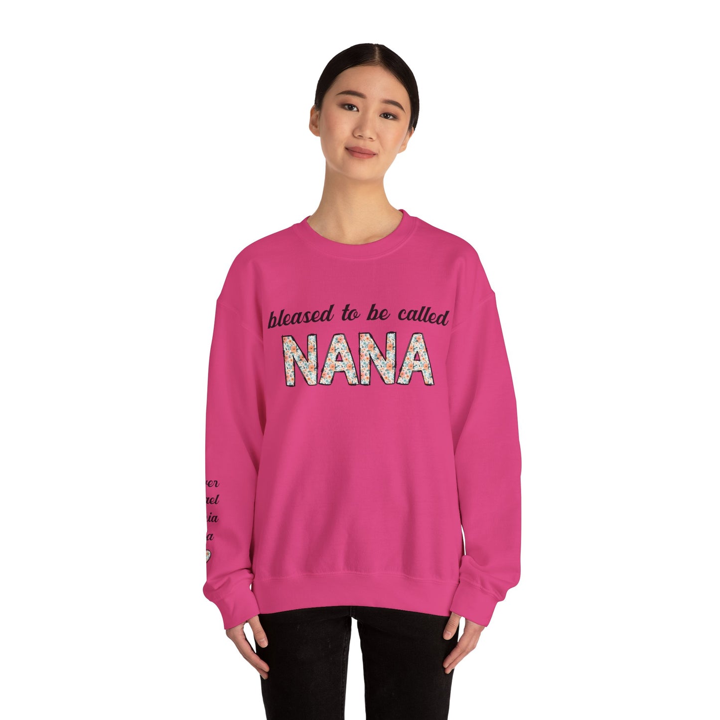 Personalized Bleased to be called Nana, Personalized Nana Sweatshirt with Kids Names, Cute Mom Outfit, Mothers Day Gifts